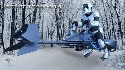 Scout Trooper 8.1 For Genesis 8.1 Male + Speeder