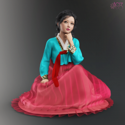 a93 - dForce Hanbok for G8F and G8.1F