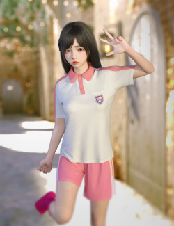 dForce SU Summer School Uniform for Genesis 8 and 8.1 Females