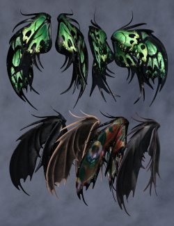 Melantha Wings for Genesis 8 and 8.1 Females