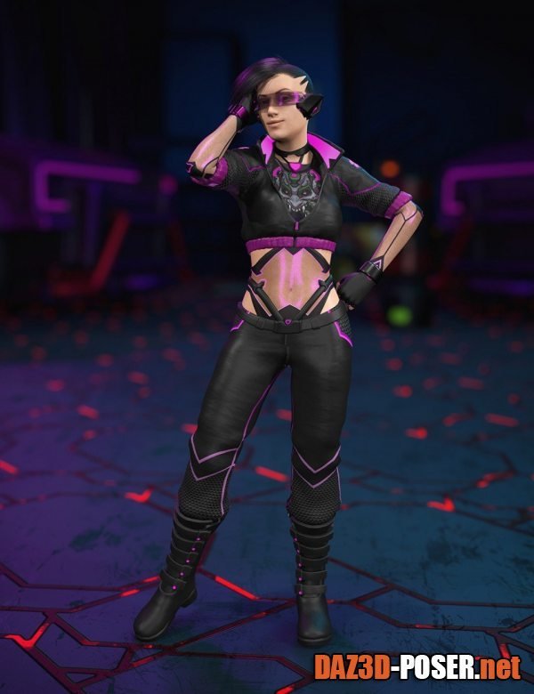Dawnload Cyberpunk Outfit for Genesis 8 Female(s) for free