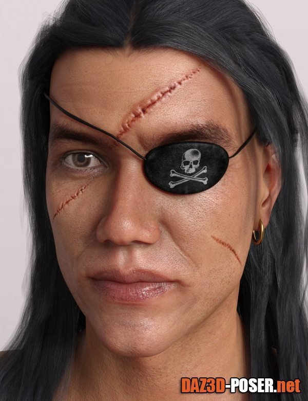 Dawnload Pirate Accessories for Genesis 8 Male for free