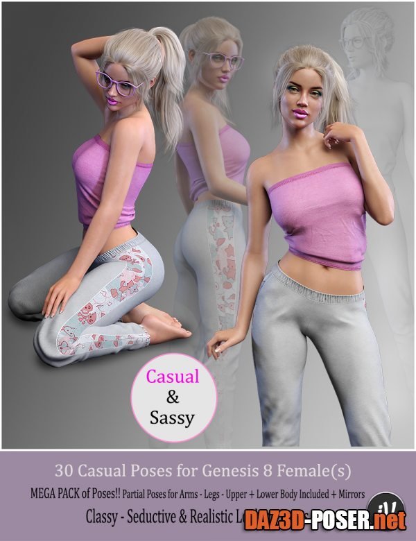 Dawnload iV Casual Poses For Genesis 8 Female(s) for free