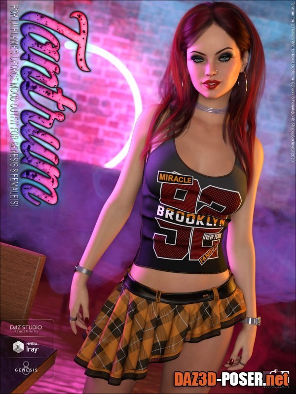 Dawnload Tantrum for dForce Mood Outfit for Genesis 8 Females for free