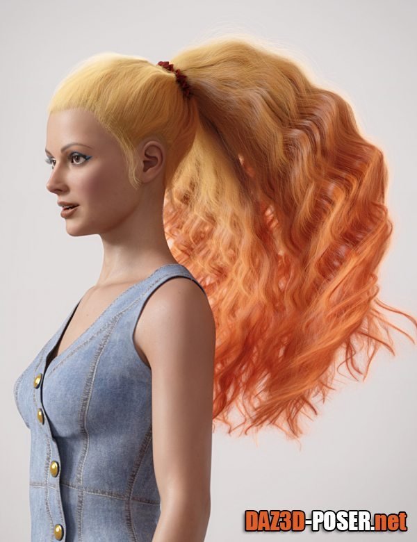 Dawnload dForce Backbunch Hair for Genesis 8 and 8.1 Females for free