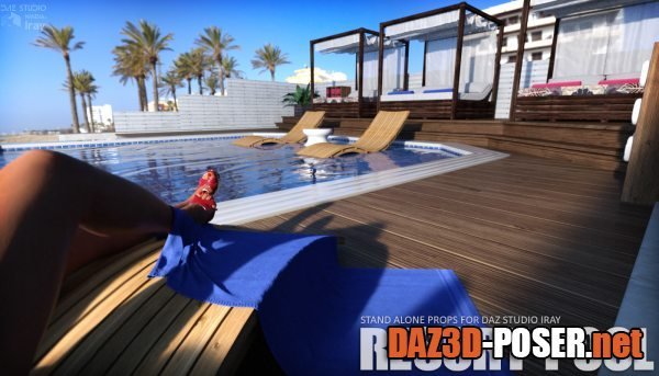 Dawnload Resort Pool Daz Studio for free