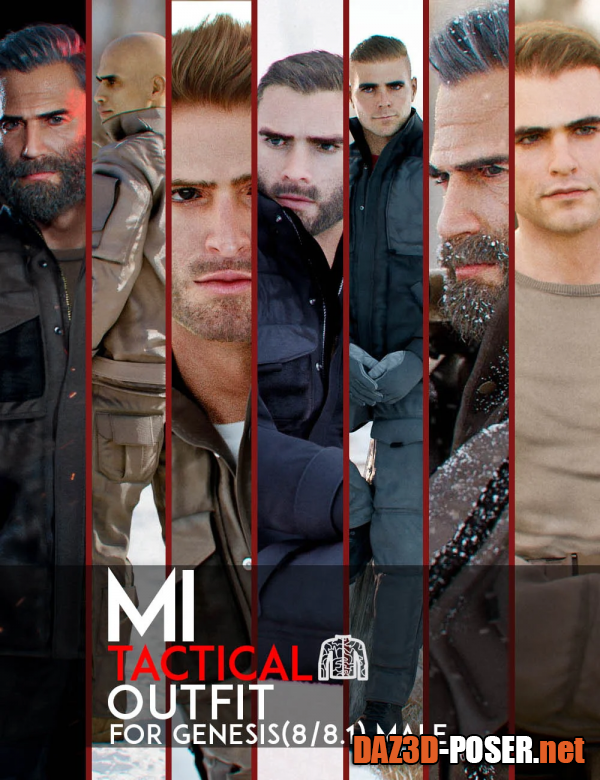 Dawnload MI Tactical Outfit for Genesis 8 and 8.1 Males for free