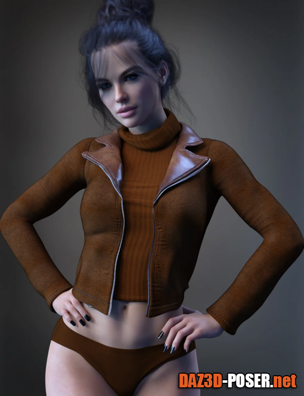 Dawnload XFashion Crop Jacket for Genesis 8 and 8.1 Females for free