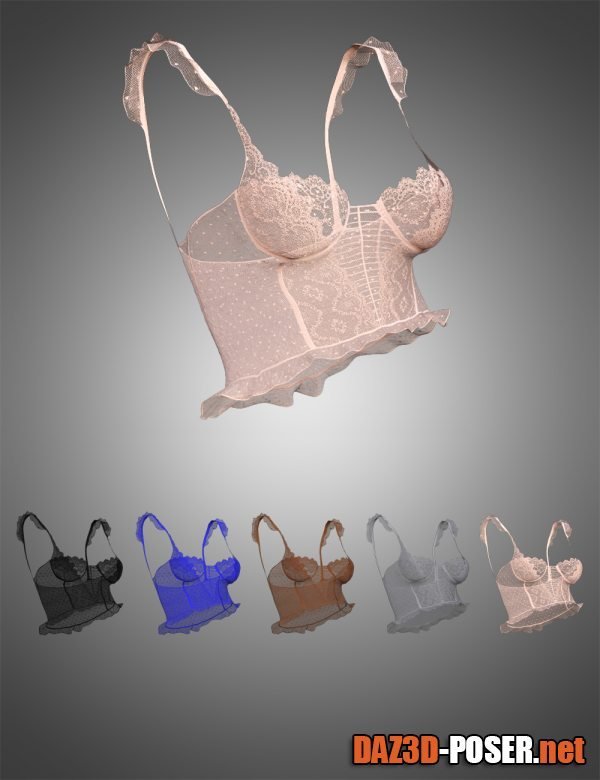 Dawnload X-Fashion Dreams Mesh Lingerie Top for Genesis 8 Females for free