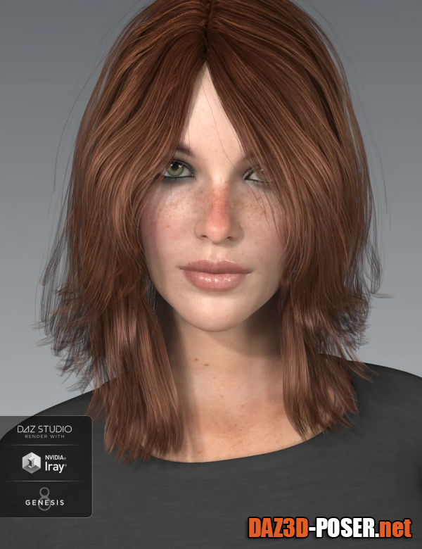 Dawnload Shiloh Hair for Genesis 3 and 8 Female(s) for free
