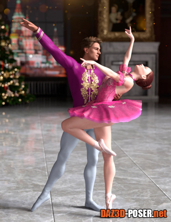 Dawnload Ballet Icon Gala Outfits for Genesis 8.1 Female and Genesis 8.1 Male for free