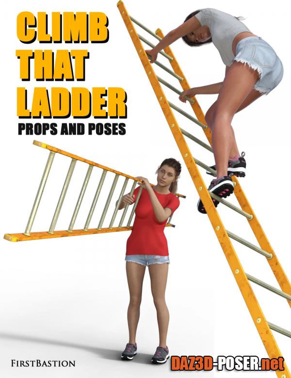 Dawnload 1stB Climb That Ladder Props and Poses for Genesis 8 Female for free