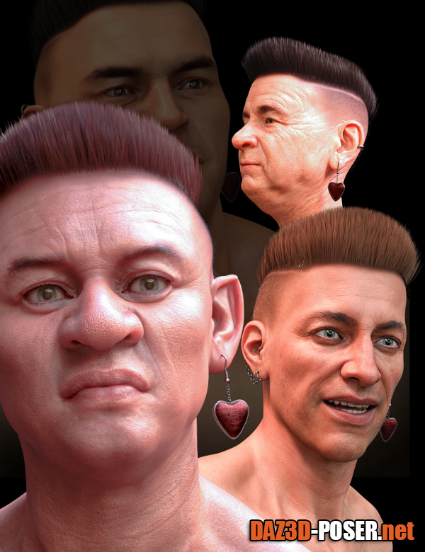 Dawnload M3D GoodBoy Hair for Genesis 8.1 Male for free