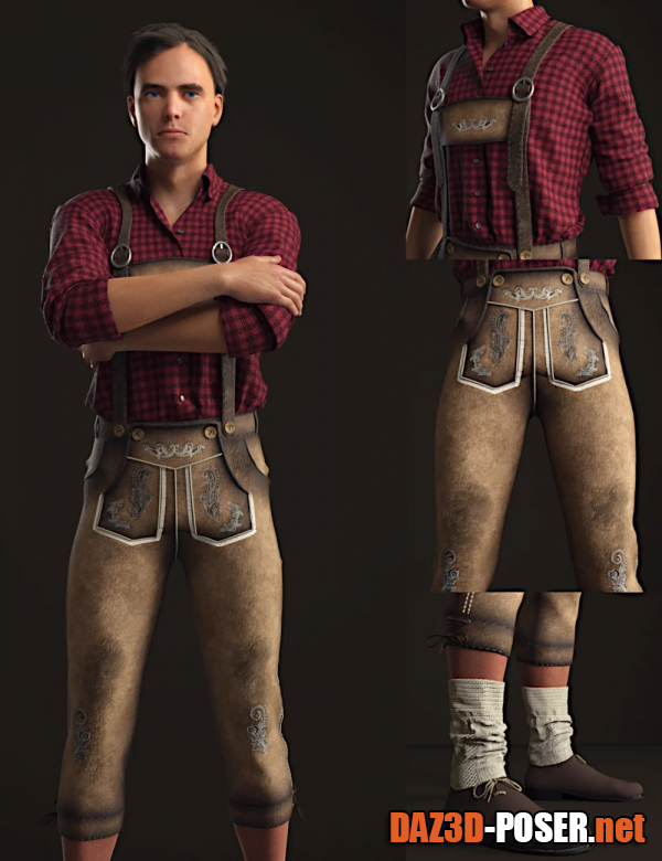 Dawnload Bundhosen Outfit for Genesis 8 Male(s) for free