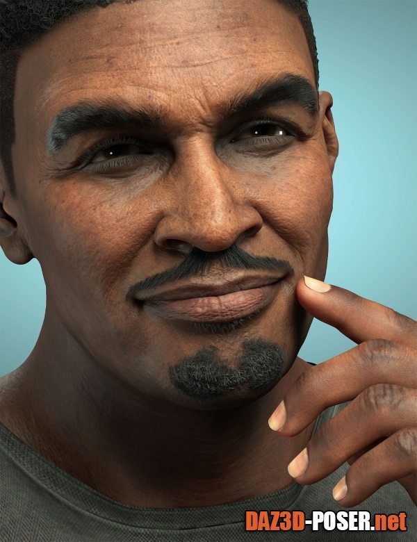Dawnload Pencil Mustache and Goatee for Genesis 8.1 Males for free