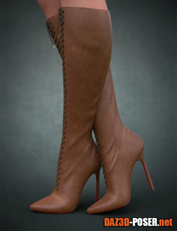 Dawnload Ava High Heel Boots for Genesis 3, 8, and 8.1 Females for free