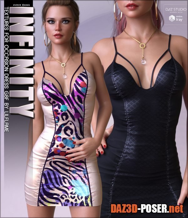 Dawnload Infinity Textures for dForce Occasion Dress G8F for free