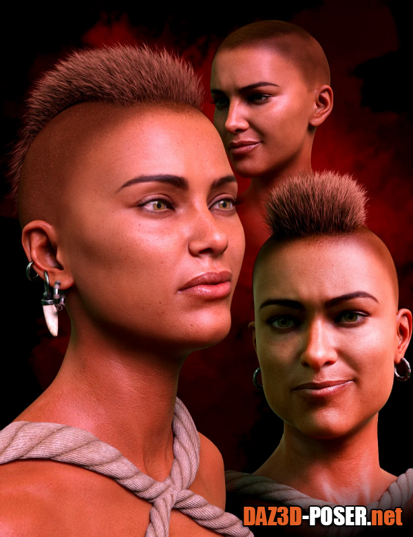 Dawnload M3DVTO Crest Hair and Earrings for Genesis 8 and 8.1 Females for free