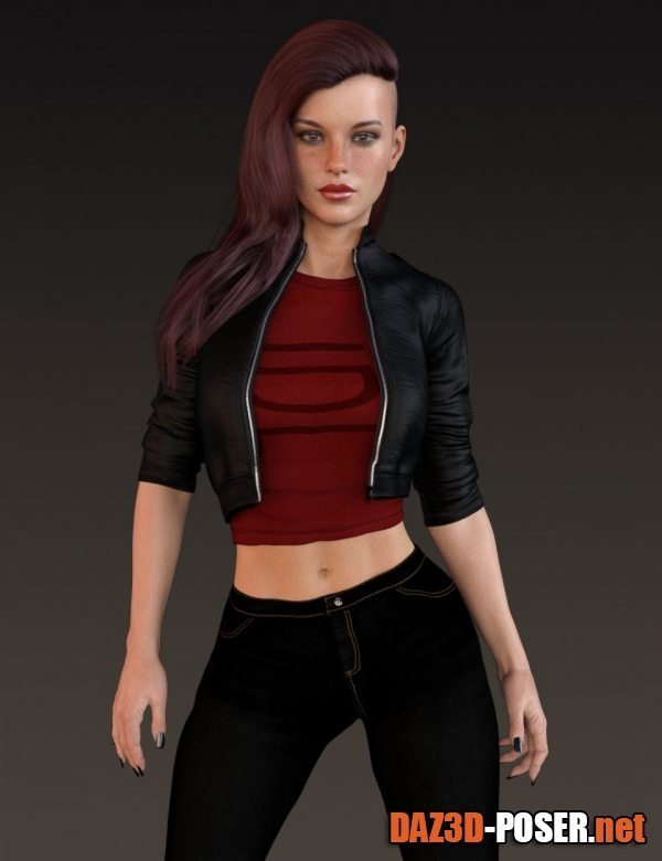 Dawnload X-Fashion Spring Leather Outfit for Genesis 8 Female(s) for free
