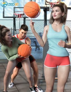 Z Shooting Hoops Scene and Poses for Genesis 8