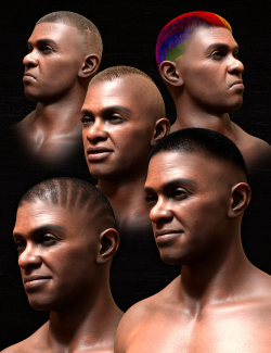 Pattern Shaved Head Hair for Genesis 8 Males