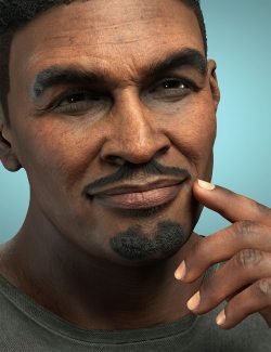 Pencil Mustache and Goatee for Genesis 8.1 Males