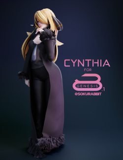 Pokemon Cynthia For Genesis 8 and 8.1 Female
