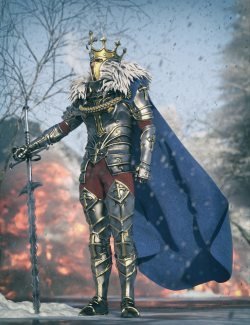 The Knight Series 05 for Genesis 8 and 8.1 Males – The King’s Armor