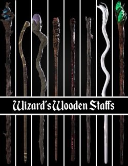 BW Wizard Wooden Staffs Set for Genesis 8.1 (1)