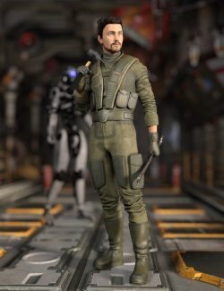 Sci-Fi Mechanic Outfit for Genesis 8.1 Males