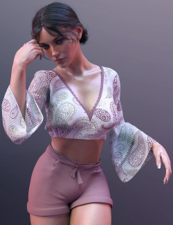 X-Fashion Summer Ladies Outfit for Genesis 8 and 8.1 Females