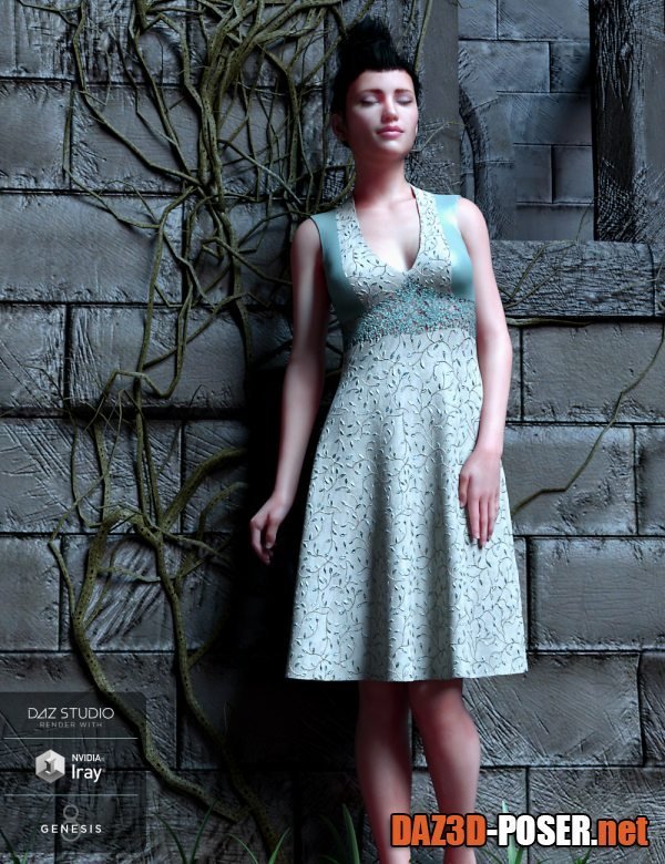 Dawnload Peppermint Ivy Dress for Genesis 8 Female(s) for free