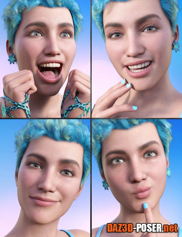 Dawnload Good Vibes Expressions for Genesis 8.1 Female for free