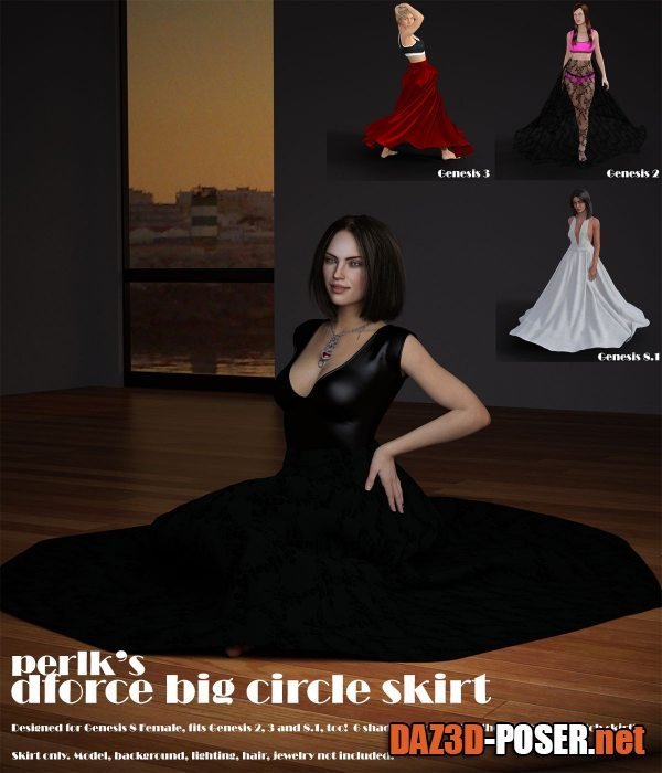 Dawnload dForce Big Circle Skirt for G8F for free
