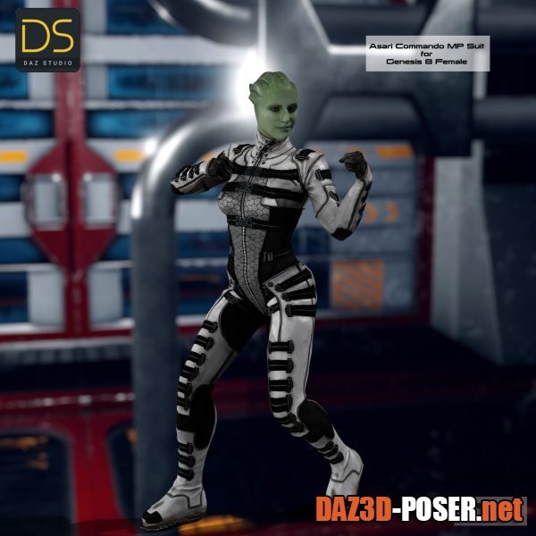 Dawnload Asari Commando MP Suit for Genesis 8 Female for free