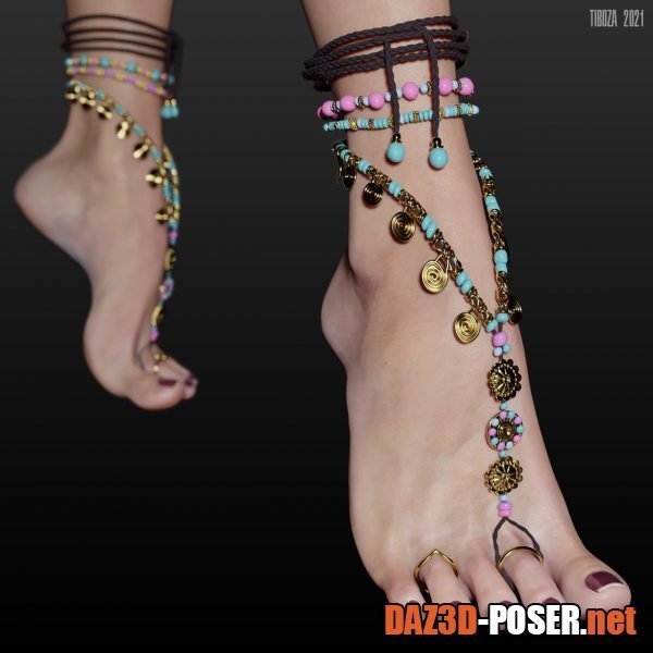 Dawnload Barefoot Sandals for Genesis 8 Female for free