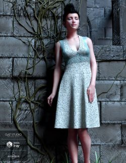 Peppermint Ivy Dress for Genesis 8 Female(s)