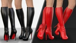 Knee High Stiletto Heel Boots for G8F and G8.1F