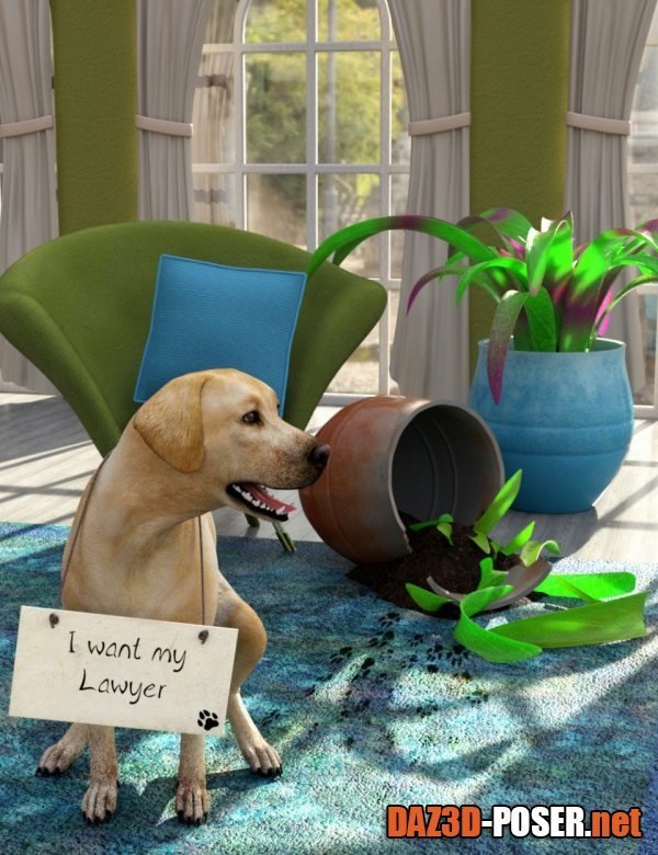 Dawnload Naughty Dog Props and Poses for Daz Dog 8 for free