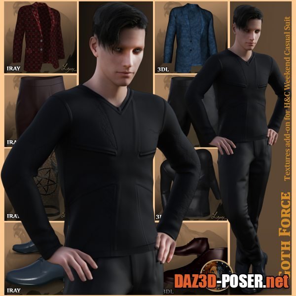 Dawnload Goth Force for H&C Weekend Casual Suit for Genesis 8 Male for free