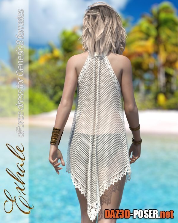 Dawnload Exhale dForce dress for Genesis 8 Females for free