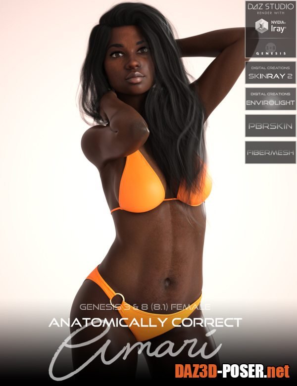 Dawnload Anatomically Correct: Amari for Genesis 3 and Genesis 8 Female (8.1) for free