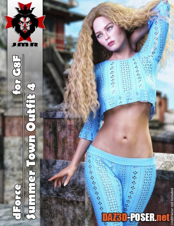Dawnload JMR dForce Summer Town Outfit 4 for G8F for free
