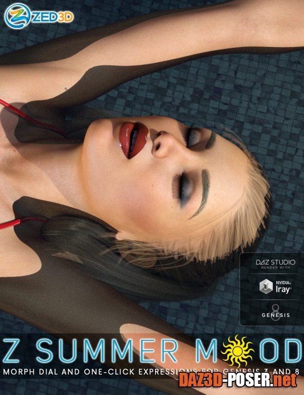 Dawnload Z Summer Mood – One-Click and Dialable Expressions for Genesis 3 and 8 for free