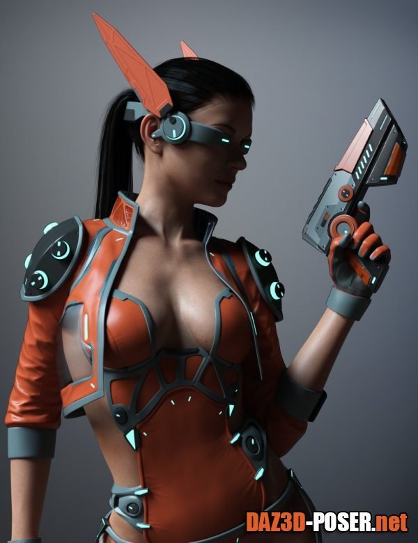 Dawnload CyberPunk Outfit for Genesis 8 and 8.1 Females for free