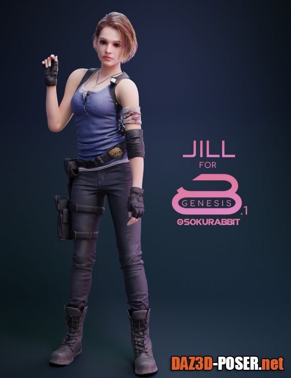 Dawnload Jill Valentine For Genesis 8 and 8.1 Female for free