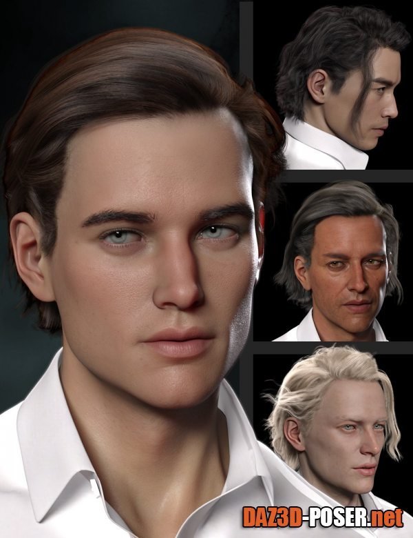 Dawnload dForce Pitt Bull Hair for Genesis 3, 8, and 8.1 Males for free