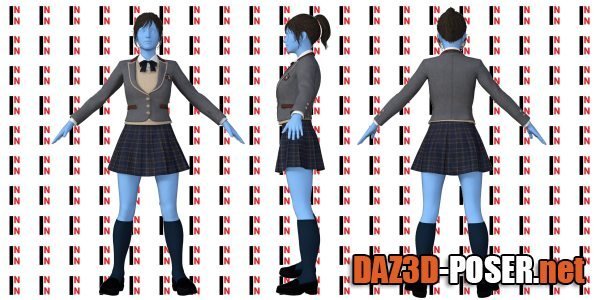 Dawnload School Uniform B For Genesis 8 Female for free