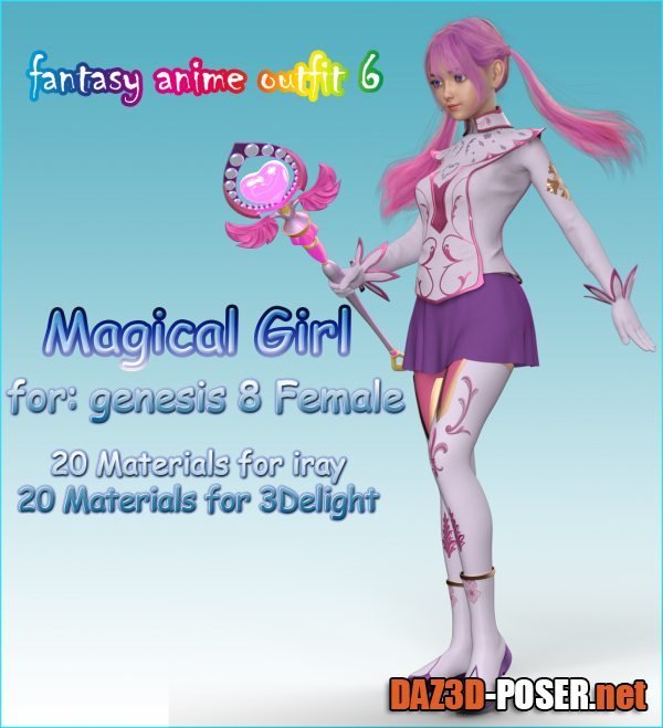 Dawnload Fantasy Anime Outfit 6 _ Magical Girl_ for G8F for free
