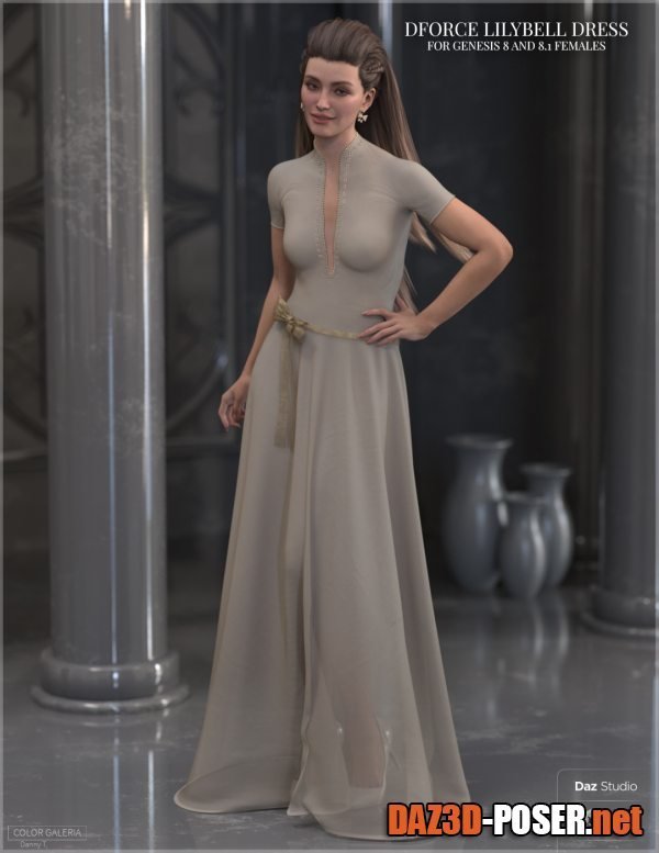 Dawnload dForce -Lilybell Dress for Genesis 8 and 8.1 Females for free